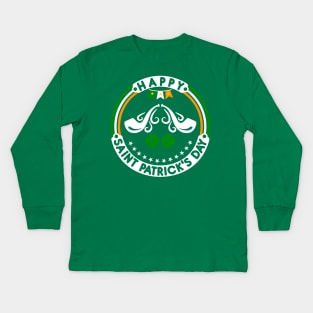 Happy Saint Patrick's Day Pipes Kids Long Sleeve T-Shirt